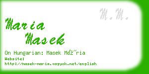 maria masek business card